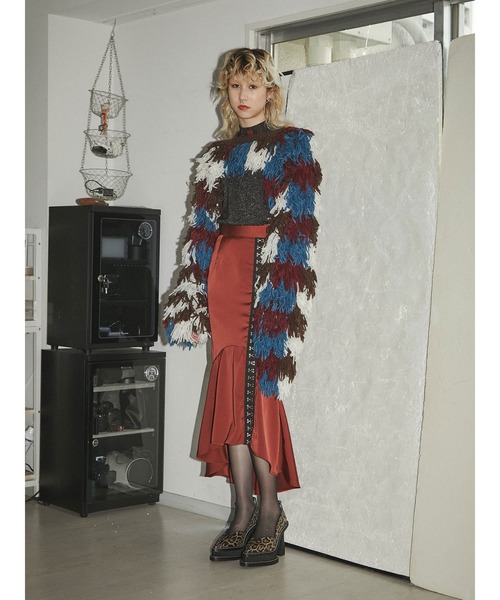 PAMEO POSE（パメオポーズ）の「Camouflage Sleeve（ニット/セーター・レディース・ブラック/マルチ・FREE）」の19枚目の写真