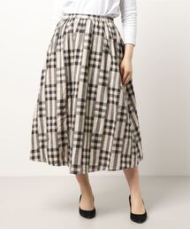 ランダムギンガムフレアスカート