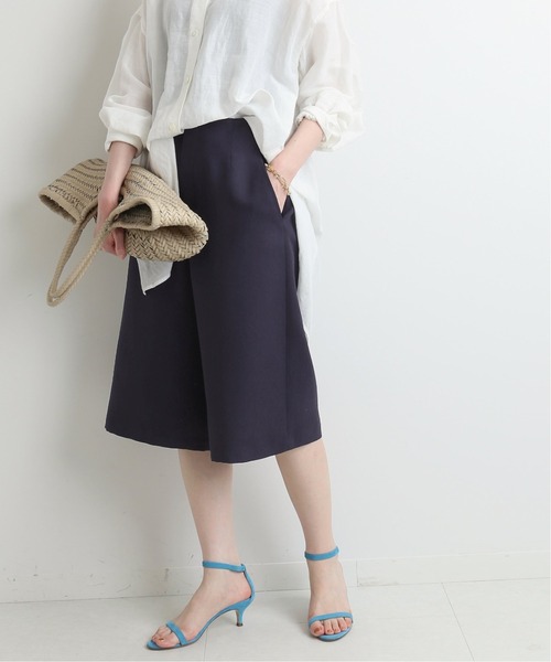 IENA（イエナ）の「R/P ウォッシャブルハーフパンツ◆（その他パンツ・レディース・ネイビー/アイボリー・40/38/36/34）」の2枚目の写真