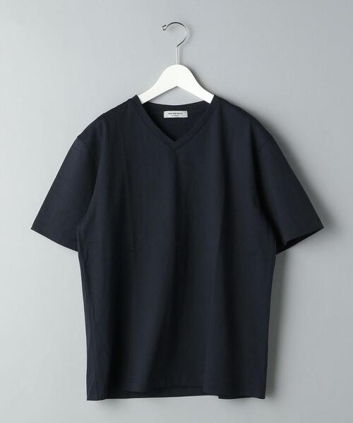 WORK TRIP OUTFITS GREEN LABEL RELAXING（ワークトリップアウトフィッツグリーンレーベル リラクシング）の「＜ 機能 / 汗染み防止・抗菌 ＞ WTO A/S クリーン Vネック カットソー Tシャツ（Tシャツ/カットソー・メンズ・グレー/ライトブルー/ネイビー/ホワイト・LARGE/SMALL/MEDIUM/X-LARGE）」の4枚目の写真