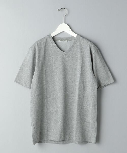 WORK TRIP OUTFITS GREEN LABEL RELAXING（ワークトリップアウトフィッツグリーンレーベル リラクシング）の「＜ 機能 / 汗染み防止・抗菌 ＞ WTO A/S クリーン Vネック カットソー Tシャツ（Tシャツ/カットソー・メンズ・グレー/ライトブルー/ネイビー/ホワイト・LARGE/SMALL/MEDIUM/X-LARGE）」の3枚目の写真