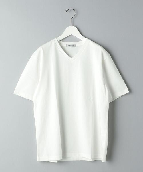 WORK TRIP OUTFITS GREEN LABEL RELAXING（ワークトリップアウトフィッツグリーンレーベル リラクシング）の「＜ 機能 / 汗染み防止・抗菌 ＞ WTO A/S クリーン Vネック カットソー Tシャツ（Tシャツ/カットソー・メンズ・グレー/ライトブルー/ネイビー/ホワイト・LARGE/SMALL/MEDIUM/X-LARGE）」の2枚目の写真