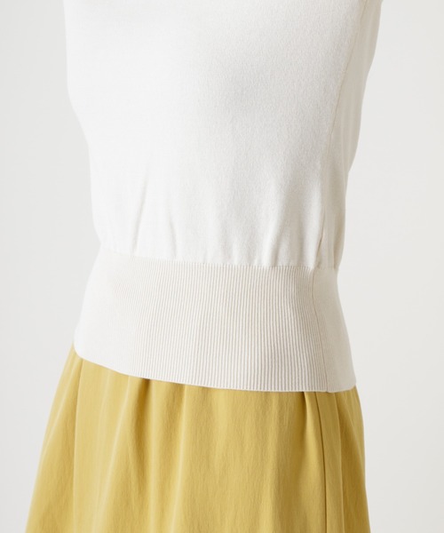 Kastane(カスタネ)の「パフニット5分袖Tee(ニット/セーター・レディース・ブルー系その他/オレンジ/アイボリー/イエロー/ブラック・FREE)」の12枚目の写真