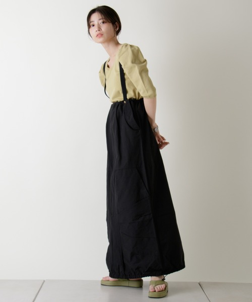 Kastane(カスタネ)の「パフニット5分袖Tee(ニット/セーター・レディース・ブルー系その他/オレンジ/アイボリー/イエロー/ブラック・FREE)」の18枚目の写真