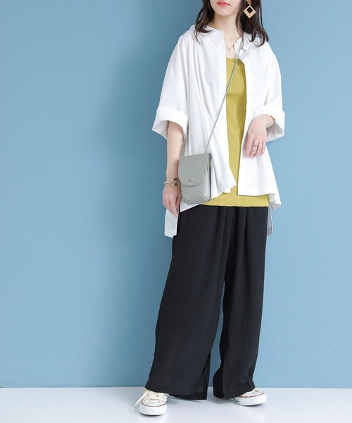 n'OrLABEL（ノアールレーベル）の「【廃盤】『配色バックレースドルマンシャツ』（シャツ/ブラウス・レディース・ブラック/オフホワイト/カーキ・FREE）」の12枚目の写真