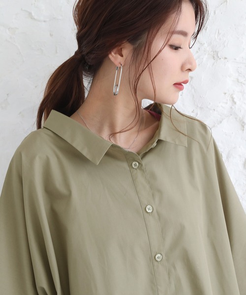 n'OrLABEL（ノアールレーベル）の「【廃盤】『配色バックレースドルマンシャツ』（シャツ/ブラウス・レディース・ブラック/オフホワイト/カーキ・FREE）」の17枚目の写真