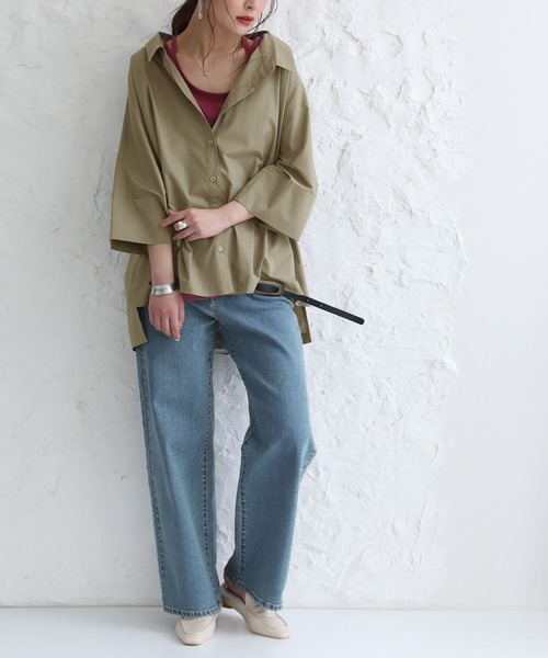 n'OrLABEL（ノアールレーベル）の「【廃盤】『配色バックレースドルマンシャツ』（シャツ/ブラウス・レディース・ブラック/オフホワイト/カーキ・FREE）」の20枚目の写真