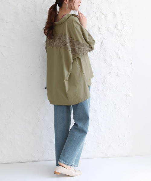 n'OrLABEL（ノアールレーベル）の「【廃盤】『配色バックレースドルマンシャツ』（シャツ/ブラウス・レディース・ブラック/オフホワイト/カーキ・FREE）」の21枚目の写真