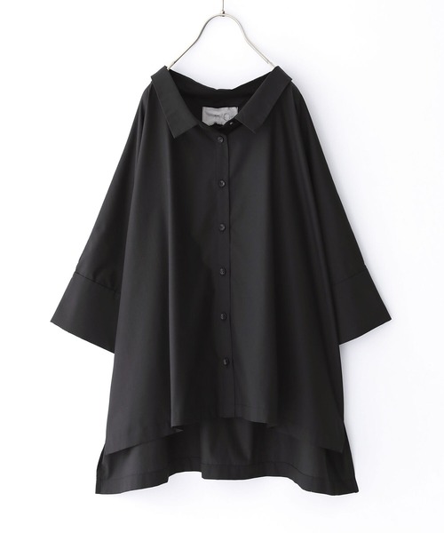 n'OrLABEL（ノアールレーベル）の「『配色バックレースドルマンシャツ』（シャツ/ブラウス・レディース・ブラック/オフホワイト/カーキ・FREE）」の10枚目の写真
