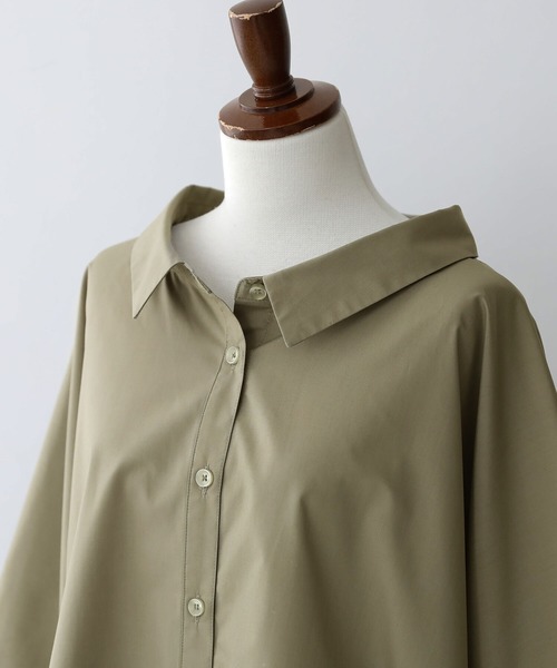 n'OrLABEL（ノアールレーベル）の「『配色バックレースドルマンシャツ』（シャツ/ブラウス・レディース・ブラック/オフホワイト/カーキ・FREE）」の17枚目の写真
