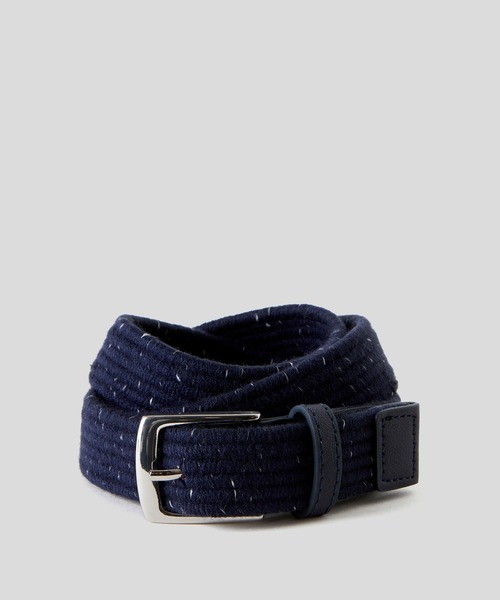 BENETTON (UNITED COLORS OF BENETTON)（ベネトンユナイテッドカラーズオブベネトン）の「編みベルト（ベルト・メンズ・ネイビー/ベージュ・MEDIUM/LARGE）」の2枚目の写真