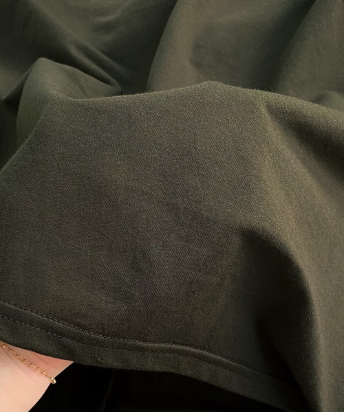 &g'aime（アンジェム）の「【&g'aime】リネンライクシアーギャザートップス（Tシャツ/カットソー・レディース・ホワイト/ブラック/カーキ・FREE）」の5枚目の写真