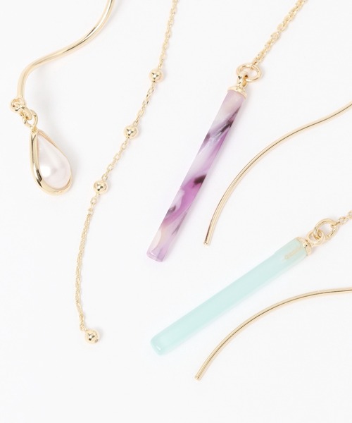 GLOBAL WORK(グローバルワーク)の「アソートノンホールイヤリング/947882(イヤリング・レディース・ピンク/ゴールド/グリーン・FREE)」の5枚目の写真