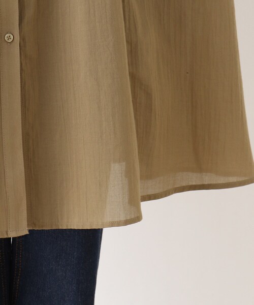 SHOO・LA・RUE（シューラルー）の「◆【M-3L】綿シフォンシャーリングワンピース（ワンピース・レディース・ブラック/ブラウン系/ホワイト系/ピンク系・03/05/04/02）」の10枚目の写真