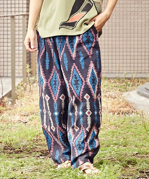 チャイハネ（チャイハネ）の「【チャイハネ】ナバホMEN'Sパンツ（その他パンツ・メンズ・ブラック/レッド/ホワイト・FREE）」の3枚目の写真