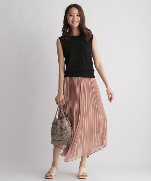 Andemiu（アンデミュウ）の「イレヘムプリーツスカート215844（スカート・レディース・ブラック/ブラウン/ピンク・FREE）」の6枚目の写真