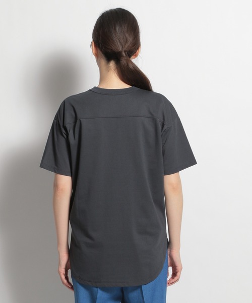 niko and...（ニコアンド）の「フットボールロゴTシャツ（Tシャツ/カットソー・レディース・クリーム/ライトブルー/チャコール/グリーン・MEDIUM/LARGE）」の11枚目の写真