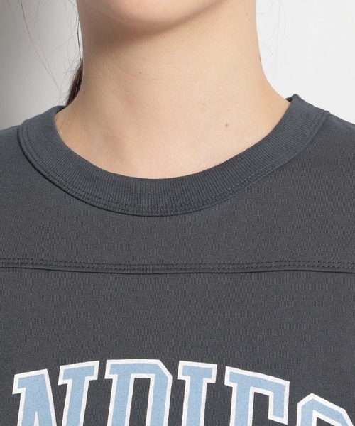 niko and...（ニコアンド）の「フットボールロゴTシャツ（Tシャツ/カットソー・レディース・クリーム/ライトブルー/チャコール/グリーン・MEDIUM/LARGE）」の12枚目の写真