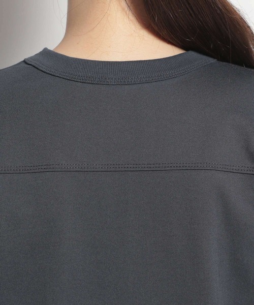 niko and...（ニコアンド）の「フットボールロゴTシャツ（Tシャツ/カットソー・レディース・クリーム/ライトブルー/チャコール/グリーン・MEDIUM/LARGE）」の15枚目の写真