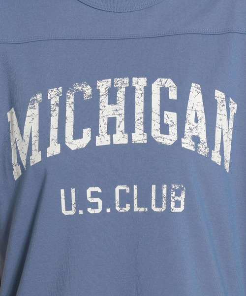 niko and...（ニコアンド）の「フットボールロゴTシャツ（Tシャツ/カットソー・レディース・クリーム/ライトブルー/チャコール/グリーン・MEDIUM/LARGE）」の20枚目の写真