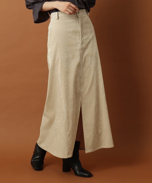 DRESSTERIOR（ドレステリア）の「◆クラッシュ別珍ナローマキシスカート（スカート・レディース・ナチュラル/ダークブラウン・34/38/36/40）」の4枚目の写真