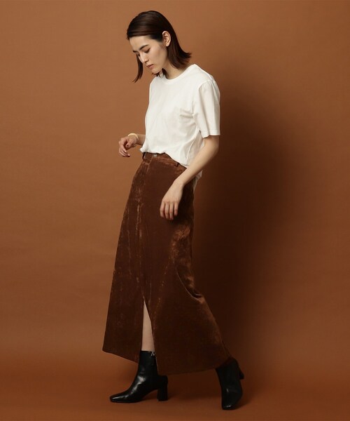 DRESSTERIOR（ドレステリア）の「◆クラッシュ別珍ナローマキシスカート（スカート・レディース・ナチュラル/ダークブラウン・34/38/36/40）」の14枚目の写真