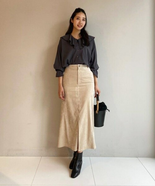 DRESSTERIOR（ドレステリア）の「◆クラッシュ別珍ナローマキシスカート（スカート・レディース・ナチュラル/ダークブラウン・34/38/36/40）」の17枚目の写真