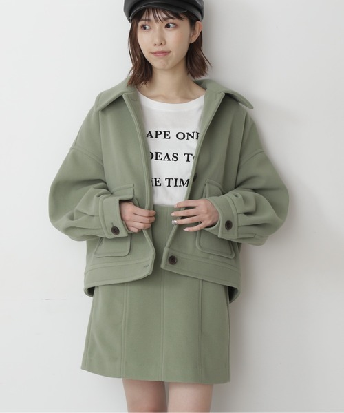 FREE'S MART(フリーズマート)の「【Sシリーズ対応】◆TRメルトンドロップルーズブルゾン(ブルゾン・レディース・ベージュ/ブラウン/グリーン・SMALL/MEDIUM)」の22枚目の写真