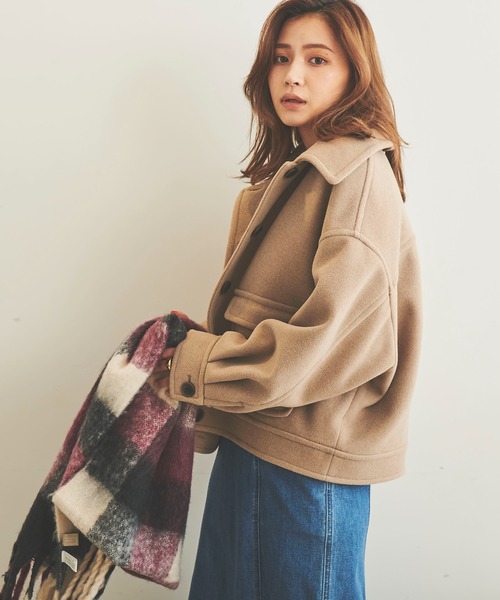 FREE'S MART(フリーズマート)の「【Sシリーズ対応】◆TRメルトンドロップルーズブルゾン(ブルゾン・レディース・ベージュ/ブラウン/グリーン・SMALL/MEDIUM)」の17枚目の写真