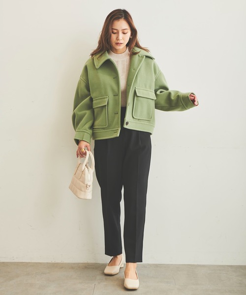 FREE'S MART(フリーズマート)の「【Sシリーズ対応】◆TRメルトンドロップルーズブルゾン(ブルゾン・レディース・ベージュ/ブラウン/グリーン・SMALL/MEDIUM)」の21枚目の写真