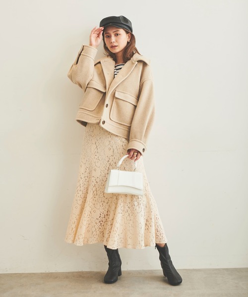 FREE'S MART(フリーズマート)の「【Sシリーズ対応】◆TRメルトンドロップルーズブルゾン(ブルゾン・レディース・ベージュ/ブラウン/グリーン・SMALL/MEDIUM)」の18枚目の写真