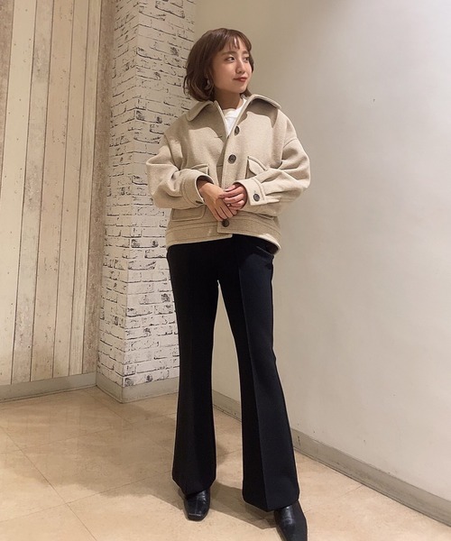 FREE'S MART(フリーズマート)の「【Sシリーズ対応】◆TRメルトンドロップルーズブルゾン(ブルゾン・レディース・ベージュ/ブラウン/グリーン・SMALL/MEDIUM)」の4枚目の写真