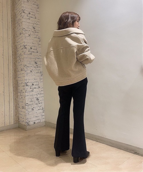 FREE'S MART(フリーズマート)の「【Sシリーズ対応】◆TRメルトンドロップルーズブルゾン(ブルゾン・レディース・ベージュ/ブラウン/グリーン・SMALL/MEDIUM)」の5枚目の写真