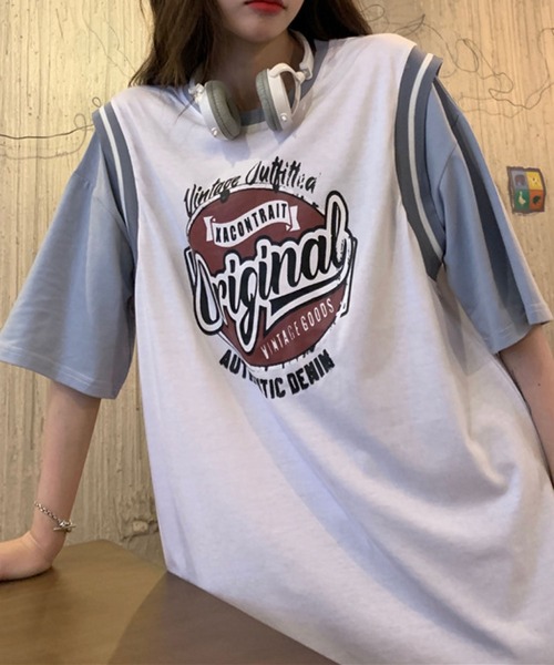 meJane(ミージェーン)の「OriginalサークルプリントバスケタンクトップドッキングTシャツ【ZOZOTOWN限定】(Tシャツ/カットソー・レディース・ホワイト/ブラック・FREE)」の11枚目の写真