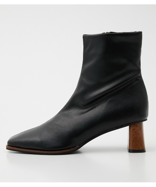 crie conforto（クリーコンフォルト）の「ウッドヒールショートブーツ（ブーツ・レディース・アイボリー/カーキ/ブラック・MEDIUM/SMALL/LARGE）」の8枚目の写真