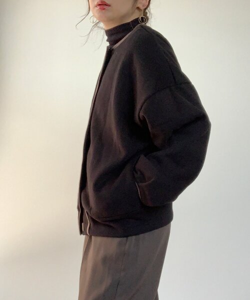 ZOZOMARKET（ゾゾマーケット）の「【maiko×ZOZO】パイピングスウェットカーディガン（カーディガン/ボレロ・レディース・ブラック/ライトベージュ/ダークベージュ・FREE）」の12枚目の写真