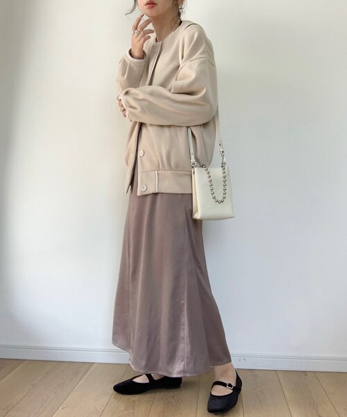 ZOZOMARKET（ゾゾマーケット）の「【maiko×ZOZO】パイピングスウェットカーディガン（カーディガン/ボレロ・レディース・ブラック/ライトベージュ/ダークベージュ・FREE）」の22枚目の写真