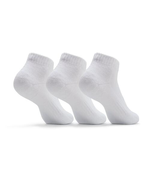 UNDER ARMOUR(アンダーアーマー)の「UAコア ローカット ソックス (3足セット)(トレーニング/メンズ/レディース)(ソックス/靴下・レディース・ホワイト/ブラック・M/L)」の4枚目の写真