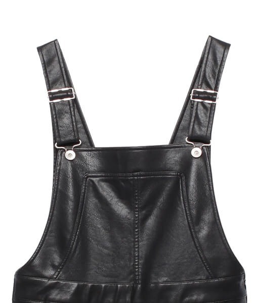 CREDONA(クレドナ)の「エコレザーサロペット(サロペット/オーバーオール・レディース・ブラック・S/M)」の17枚目の写真