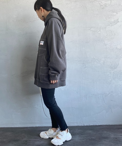 SMITH'S（スミス）の「【Begin 12月号掲載】[SMITH'S/スミス] 別注ペインタースウェットパーカー（パーカー・レディース・グレー/ナチュラル/スミクロ・S/M/L）」の12枚目の写真