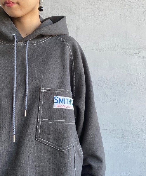SMITH'S（スミス）の「【Begin 12月号掲載】[SMITH'S/スミス] 別注ペインタースウェットパーカー（パーカー・レディース・グレー/ナチュラル/スミクロ・S/M/L）」の14枚目の写真