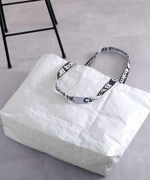 classicalelf(クラシカルエルフ)の「Classical Elf オリジナル!大容量エコBag(エコバッグ/サブバッグ・レディース・ホワイト/ライトグレー・FREE)」の3枚目の写真