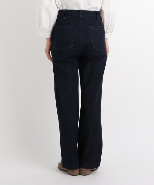 grove（グローブ）の「◆【S-LL】ストレッチデニムフレアーワイドパンツ（デニムパンツ・レディース・ベージュ/ブルー/ネイビー・02/03/04/01）」の7枚目の写真