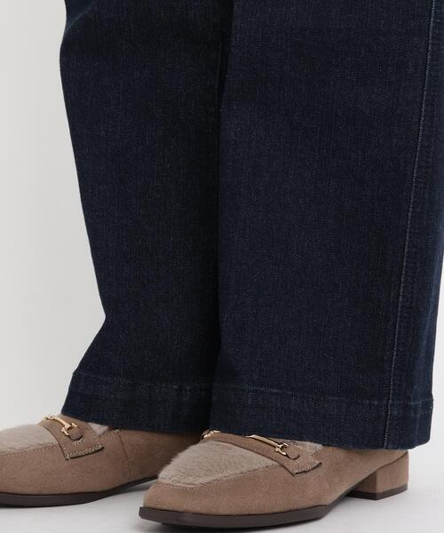 grove（グローブ）の「◆【S-LL】ストレッチデニムフレアーワイドパンツ（デニムパンツ・レディース・ベージュ/ブルー/ネイビー・02/03/04/01）」の9枚目の写真