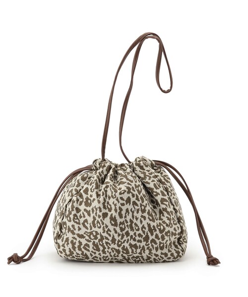 DRESKIP（ドレスキップ）の「◆アソート柄生地巾着ショルダー（ショルダーバッグ・レディース・ベージュ系4/ブラウン系6/ブラック系4/ブラック系7/ブラック系6・00）」の4枚目の写真