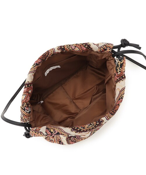 DRESKIP（ドレスキップ）の「◆アソート柄生地巾着ショルダー（ショルダーバッグ・レディース・ベージュ系4/ブラウン系6/ブラック系4/ブラック系7/ブラック系6・00）」の10枚目の写真