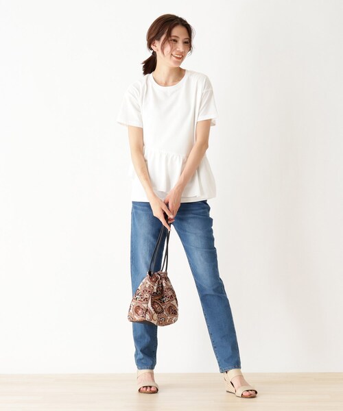 DRESKIP（ドレスキップ）の「◆アソート柄生地巾着ショルダー（ショルダーバッグ・レディース・ベージュ系4/ブラウン系6/ブラック系4/ブラック系7/ブラック系6・00）」の13枚目の写真