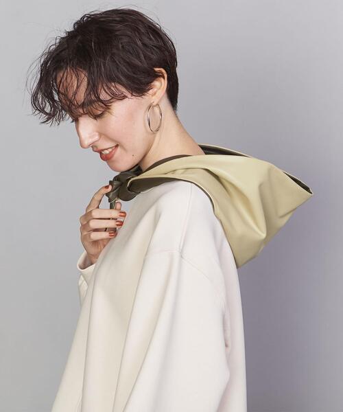 BEAUTY&YOUTH UNITED ARROWS（ビューティーアンドユースユナイテッドアローズ）の「BY フェイクレザー リバーシブル トライアングル スカーフ（バンダナ/スカーフ・レディース・ブラック/オリーブ・FREE）」の12枚目の写真