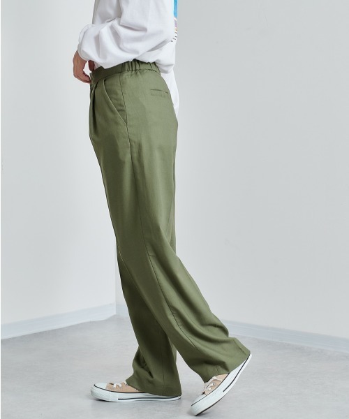 cepo(セポ)の「レーヨンリネンセンタープレスパンツ セットアップ可能(その他パンツ・レディース・ブラック/オリーブ・M)」の13枚目の写真