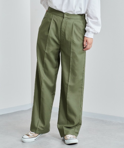 cepo(セポ)の「レーヨンリネンセンタープレスパンツ セットアップ可能(その他パンツ・レディース・ブラック/オリーブ・M)」の15枚目の写真